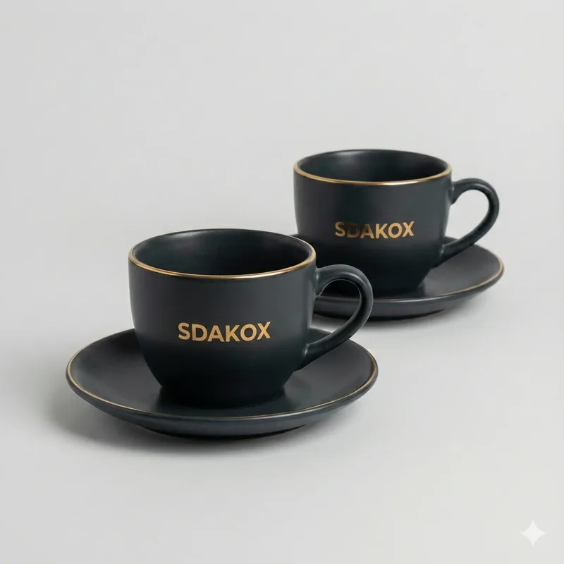 Duo de Tasses Signature - Noir & Or